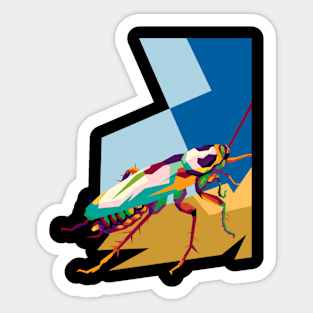 Flying Cockroach In Pop Art Sticker